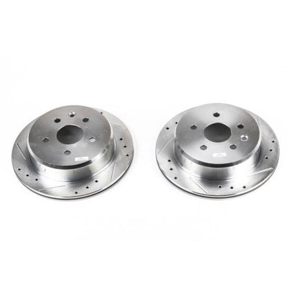 Power Stop Rear Evolution Drilled & Slotted Rotors Pair Lexus SC300 1992 - 1998 | JBR715XPR - JDMuscleBrake RotorspsbJBR715XPR