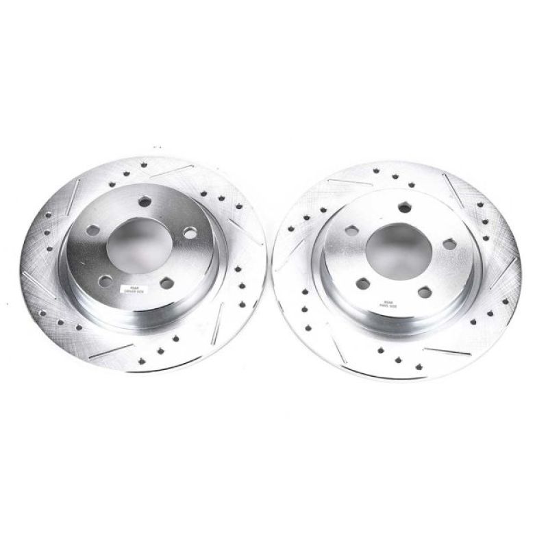 Power Stop Rear Evolution Drilled & Slotted Rotors Pair Mazda 3 S 2004 - 2013 / 3 Mazdaspeed 2007 - 2013 | JBR1116XPR - JDMuscleBrake RotorspsbJBR1116XPR