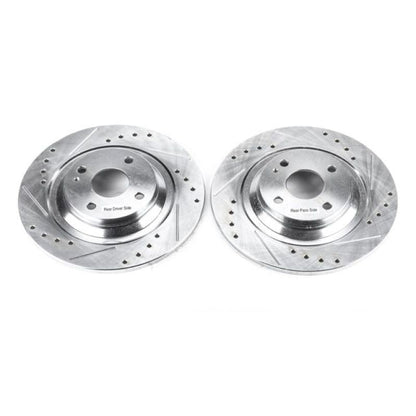 Power Stop Rear Evolution Drilled & Slotted Rotors Pair Mazda Miata 2001 - 2005 | JBR951XPR - JDMuscleBrake RotorspsbJBR951XPR