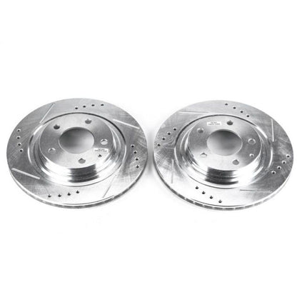 Power Stop Rear Evolution Drilled & Slotted Rotors Pair Mazda RX - 7 1993 - 1995 | JBR761XPR - JDMuscleBrake RotorspsbJBR761XPR