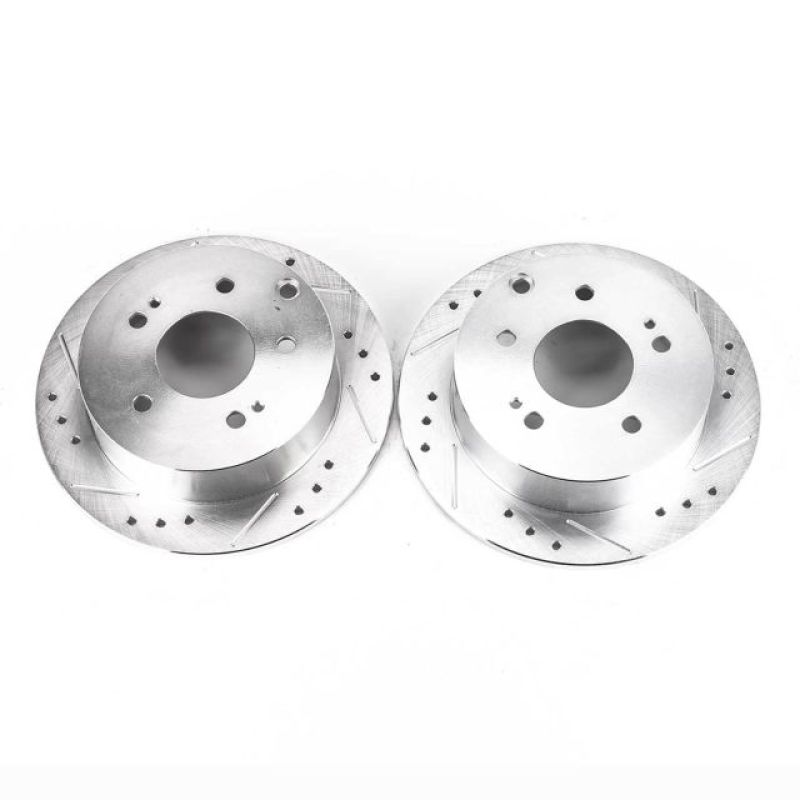 Power Stop Rear Evolution Drilled & Slotted Rotors Pair Mitsubishi Eclipse 2006 - 2012 / Galant 2004 - 2012 | JBR1130XPR - JDMuscleBrake RotorspsbJBR1130XPR