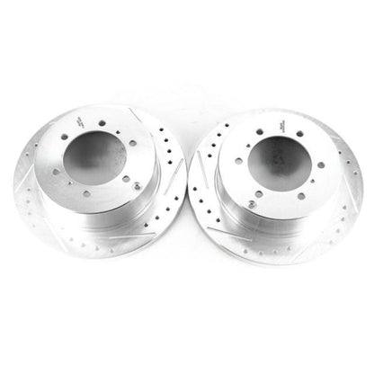Power Stop Rear Evolution Drilled & Slotted Rotors Pair Mitsubishi Montero 1991 - 2004 | JBR724XPR - JDMuscleBrake RotorspsbJBR724XPR