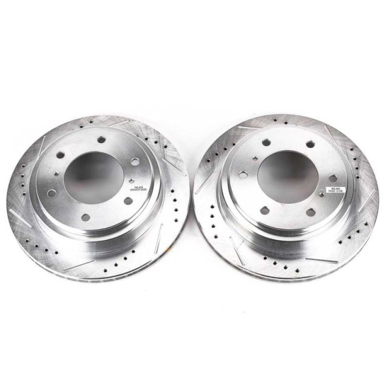 Power Stop Rear Evolution Drilled & Slotted Rotors Pair Mitsubishi Montero 2000 - 2006 | JBR1133XPR - JDMuscleBrake RotorspsbJBR1133XPR