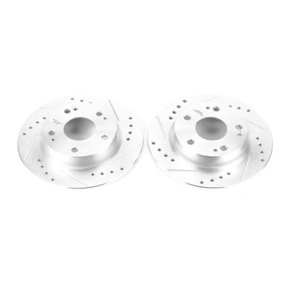 Power Stop Rear Evolution Drilled & Slotted Rotors Pairt Honda Civic 2016 - 21 / Insight 2019 - 21 | JBR1728XPR - JDMuscleBrake RotorspsbJBR1728XPR