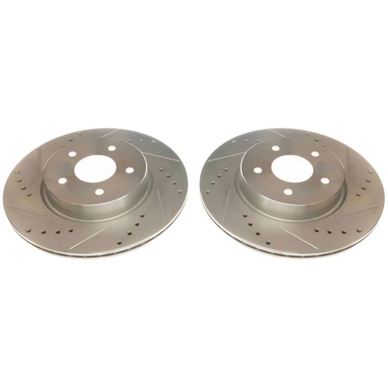 Power Stop Rear Pair Evolution Drilled & Slotted Rotors Infiniti QX50 2019 - 21 | JBR1775XPR - JDMuscleBrake RotorspsbJBR1775XPR