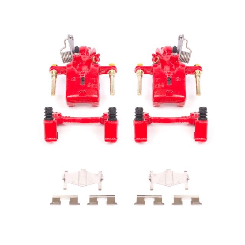Power Stop Rear Red Calipers w/ Brackets Pair Infiniti I30 1996 - 2001 / Nissan Maxima 1995 - 2001 | S2000 - JDMuscleBrake Caliper Adapter BracketspsbS2000
