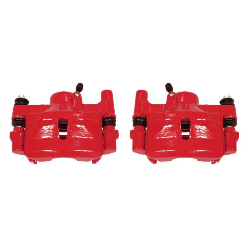 Power Stop Rear Red Calipers w/ Brackets Pair Lexus ES250 1990 - 1991 / Toyota Camry 1988 - 1999 / Celica 1988 - 1993 / Solara 1999 | S1202 - JDMuscleBrake Caliper Adapter BracketspsbS1202
