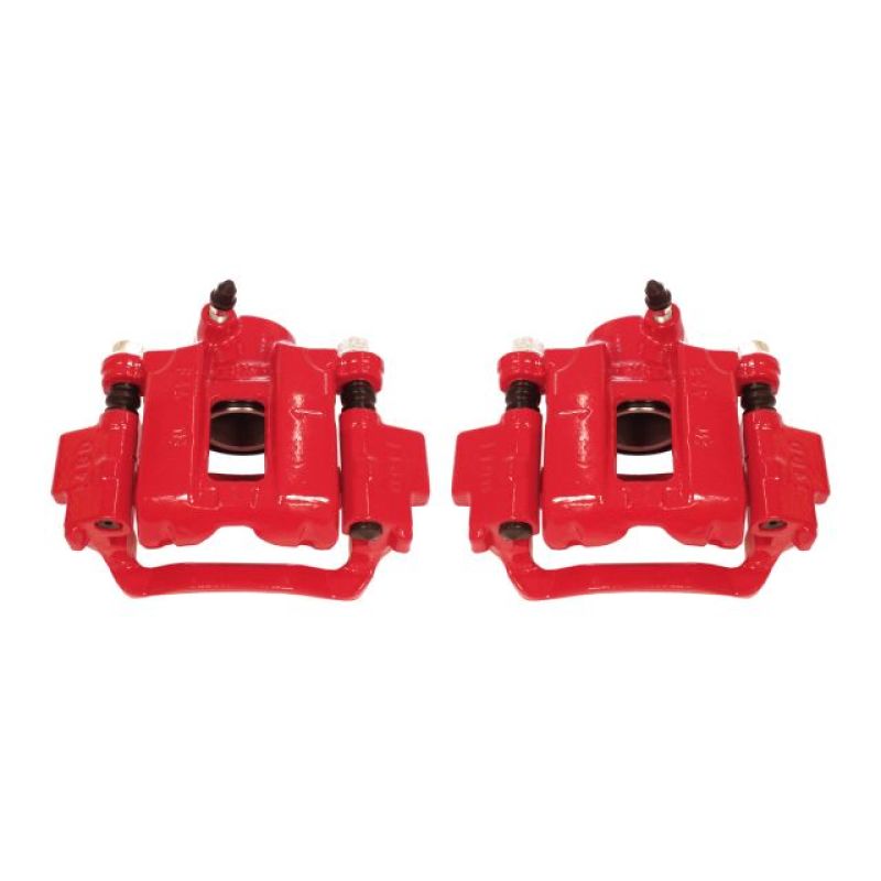 Power Stop Rear Red Calipers w/ Brackets Pair Lexus GX460 2010 - 21 / GX470 2003 - 2009 / Toyota Sequoia 2001 - 2007 / 4Runner 2010 - 21 | S2736 - JDMuscleBrake Caliper Adapter BracketspsbS2736