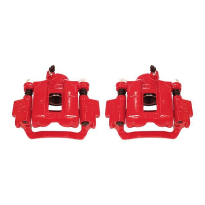 Power Stop Rear Red Calipers w/ Brackets Pair Lexus GX460 2010 - 21 / GX470 2003 - 2009 / Toyota Sequoia 2001 - 2007 / 4Runner 2010 - 21 | S2736 - JDMuscleBrake Caliper Adapter BracketspsbS2736