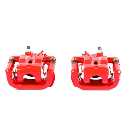 Power Stop Rear Red Calipers w/ Brackets Pair Mazda RX - 8 2004 - 2011 | S2992 - JDMuscleBrake KitspsbS2992