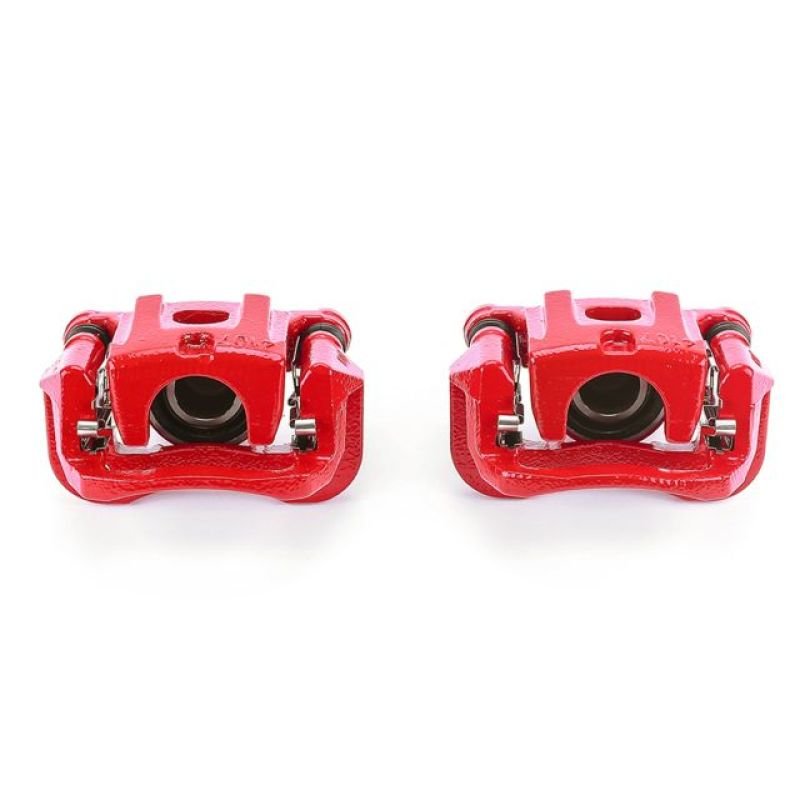 Power Stop Rear Red Calipers w/Brackets Pair Lexus RX330 2004 - 2006 / RX350 2007 - 2009 / RX400h 2006 - 2008 / Toyota Highlander 2006 - 2007 | S2782 - JDMuscleBrake Caliper Adapter BracketspsbS2782