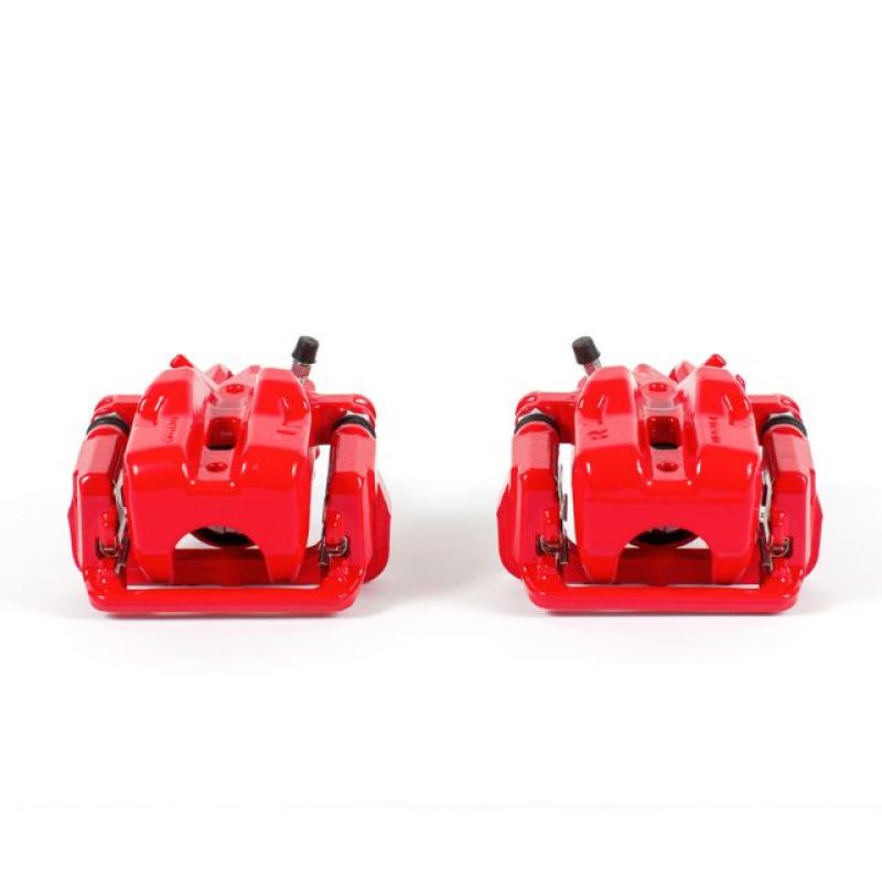 Power Stop Rear Red Calipers w/Brackets Pair Mazda MX - 5 Miata 2006 - 2015 | S3322 - JDMuscleBrake Caliper Adapter BracketspsbS3322