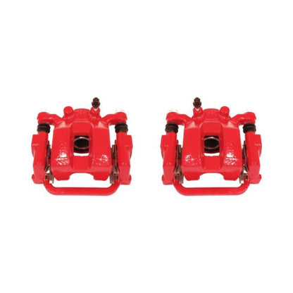 Power Stop Rear Red Calipers With Brackets Pair Infiniti FX35 2003 - 2008 / FX45 2003 - 2008 | S2786 - JDMuscleBrake Caliper Adapter BracketspsbS2786