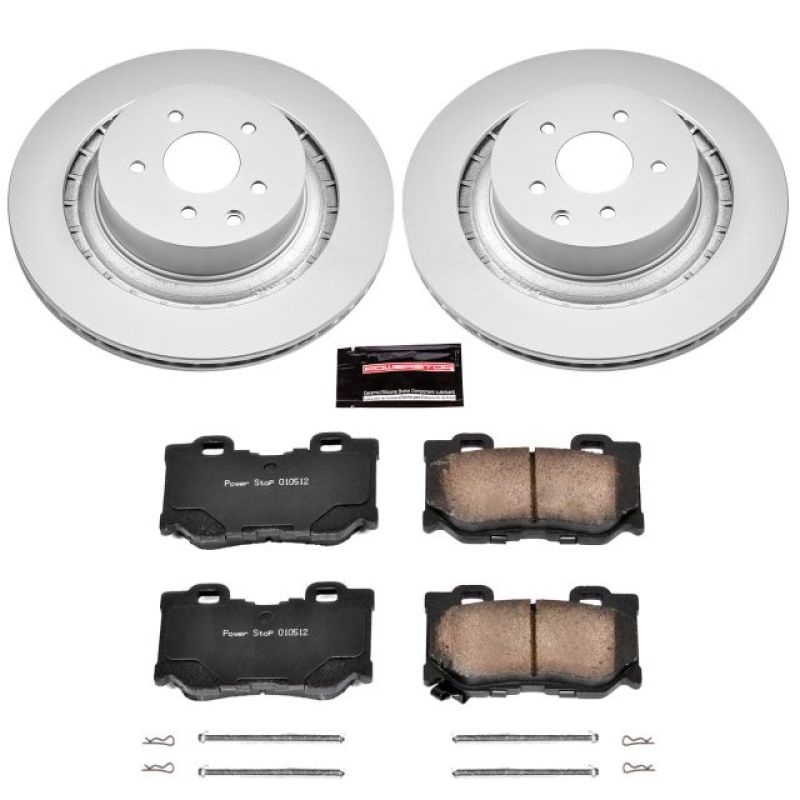 Power Stop Rear Z17 Evolution Geomet Coated Brake Kit Infiniti G37 2008 - 2013 / Q60 2014 - 2015 / Nissan 350Z 2009 / 370Z 2009 - 2019 | CRK4732 - JDMuscleBrake KitspsbCRK4732