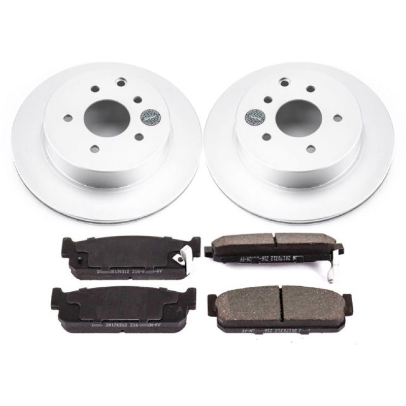 Power Stop Rear Z17 Evolution Geomet Coated Brake Kit Infiniti J30 1993 - 1997 / Q45 1997 - 2001 | CRK1165 - JDMuscleBrake KitspsbCRK1165