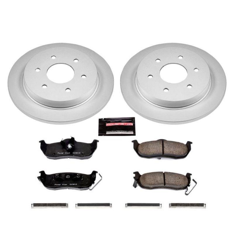 Power Stop Rear Z17 Evolution Geomet Coated Brake Kit Infiniti QX56 2004 - 2010 / Nissan Pathfinder 2004 / Titan 2004 - 2015 / Armada 2004 - 2018 | CRK2445 - JDMuscleBrake KitspsbCRK2445