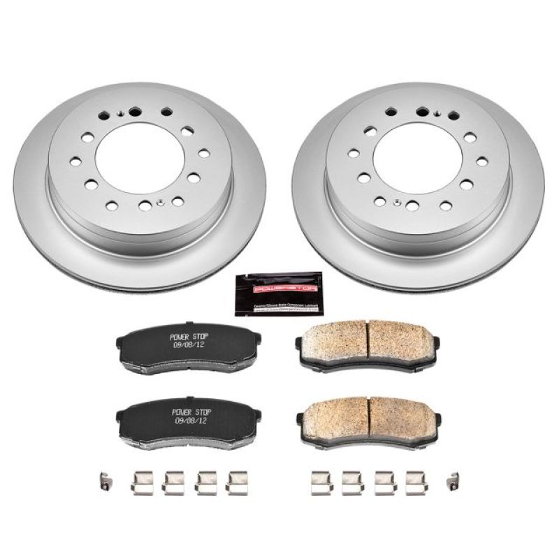 Power Stop Rear Z17 Evolution Geomet Coated Brake Kit Lexus GX470 2003 - 2009 / Toyota Sequoia 2001 - 2007 / 4Runner 2003 - 2009 / Fj Cruiser 2007 - 2009 | CRK2405 - JDMuscleBrake KitspsbCRK2405