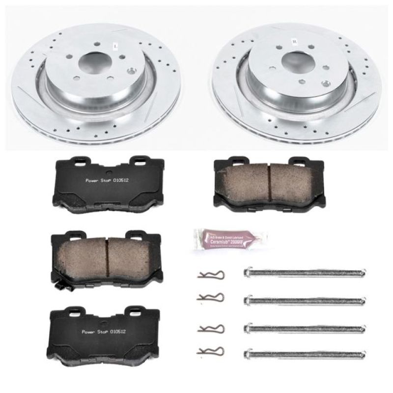 Power Stop Rear Z23 Evolution Sport Brake Kit Infiniti FX50 2009 - 2013 / M37 2011 - 2013 / M56 2011 - 2013 / M35h 2013 / Q50 2014 - 2020 / Q60 2017 - 2020 / Q70 2014 - 2019 / Q70L 15 - 2019 / QX70 2014 | K5861 - JDMuscleBrake KitspsbK5861