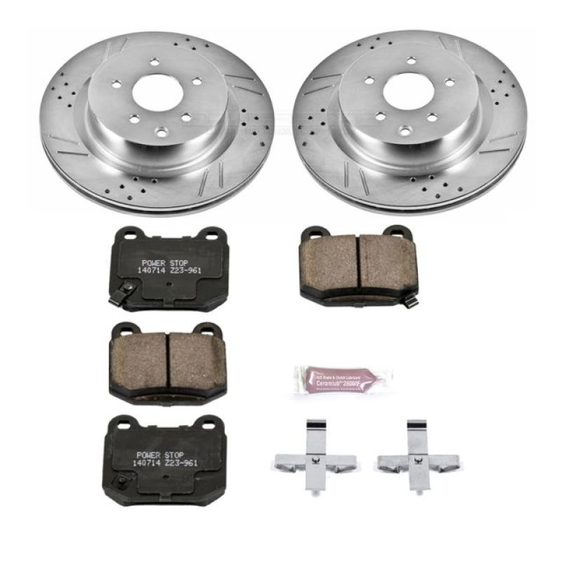 Power Stop Rear Z23 Evolution Sport Brake Kit Infiniti G35 2003 - 2004 / Nissan 350Z 2003 - 2008 | K5303 - JDMuscleBrake KitspsbK5303