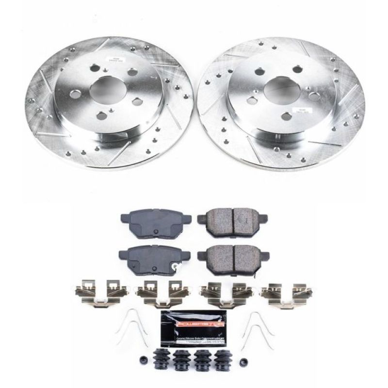 Power Stop Rear Z23 Evolution Sport Brake Kit Lexus CT200h 2011 - 2017 / Toyota Prius 2010 - 21 / Prius Plug - In 2012 - 2015 / Prius Prime 2017 | K5503 - JDMuscleBrake KitspsbK5503