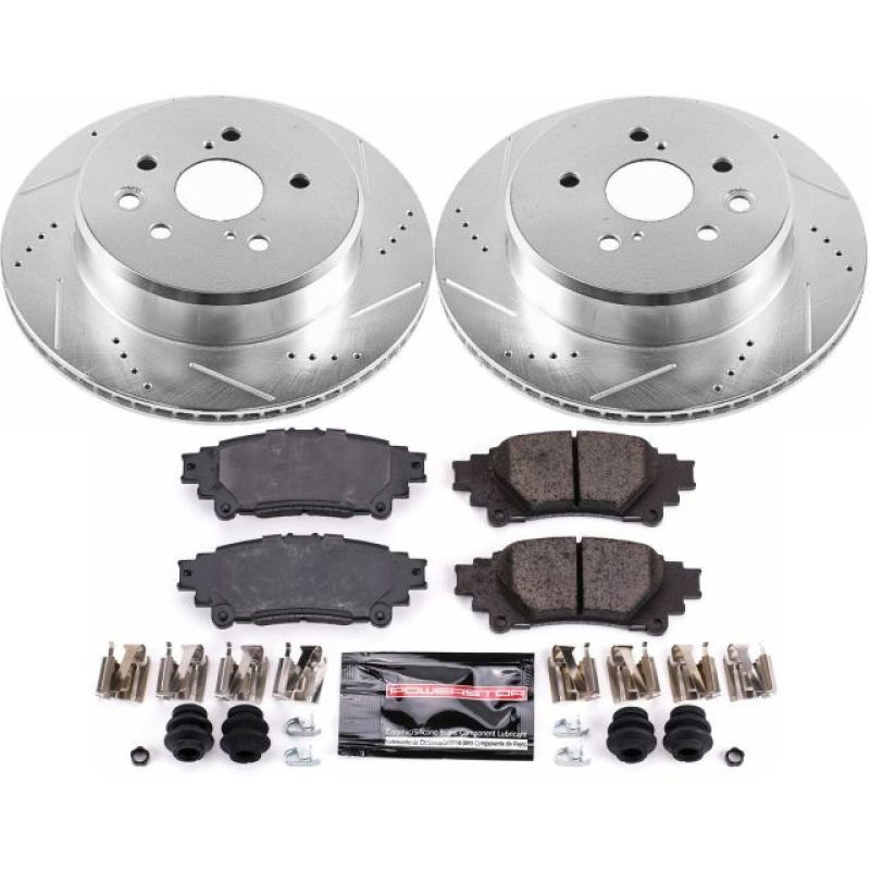 Power Stop Rear Z23 Evolution Sport Brake Kit Lexus GS350 2013 - 2020 / GS450H 2013 - 2018 / IS350 2014 - 2020 / RC350 15 - 2020 / GS200t 2016 - 2017 / GS450H 2013 - 2018 / RC300 2016 - 2020 | K6514 - JDMuscleBrake KitspsbK6514