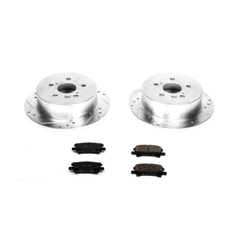 Power Stop Rear Z23 Evolution Sport Brake Kit Lexus RX330 2004 - 2006 / RX350 2007 - 2009 / RX400h 2006 - 2008 / Toyota Highlander 2004 - 2007 | K5333 - JDMuscleBrake KitspsbK5333