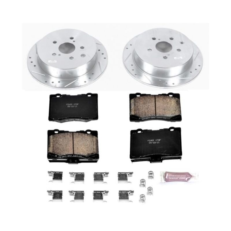 Power Stop Rear Z23 Evolution Sport Brake Kit Lexus RX350 2010 - 2015 / RX450h 2010 - 2015 / Toyota Sienna 2011 - 2020 / Highlander 2014 - 2019 | K5864 - JDMuscleBrake KitspsbK5864
