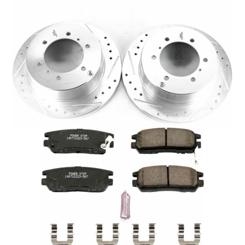 Power Stop Rear Z23 Evolution Sport Brake Kit Mitsubishi Montero 1991 - 2000 | K5022 - JDMuscleBrake KitspsbK5022