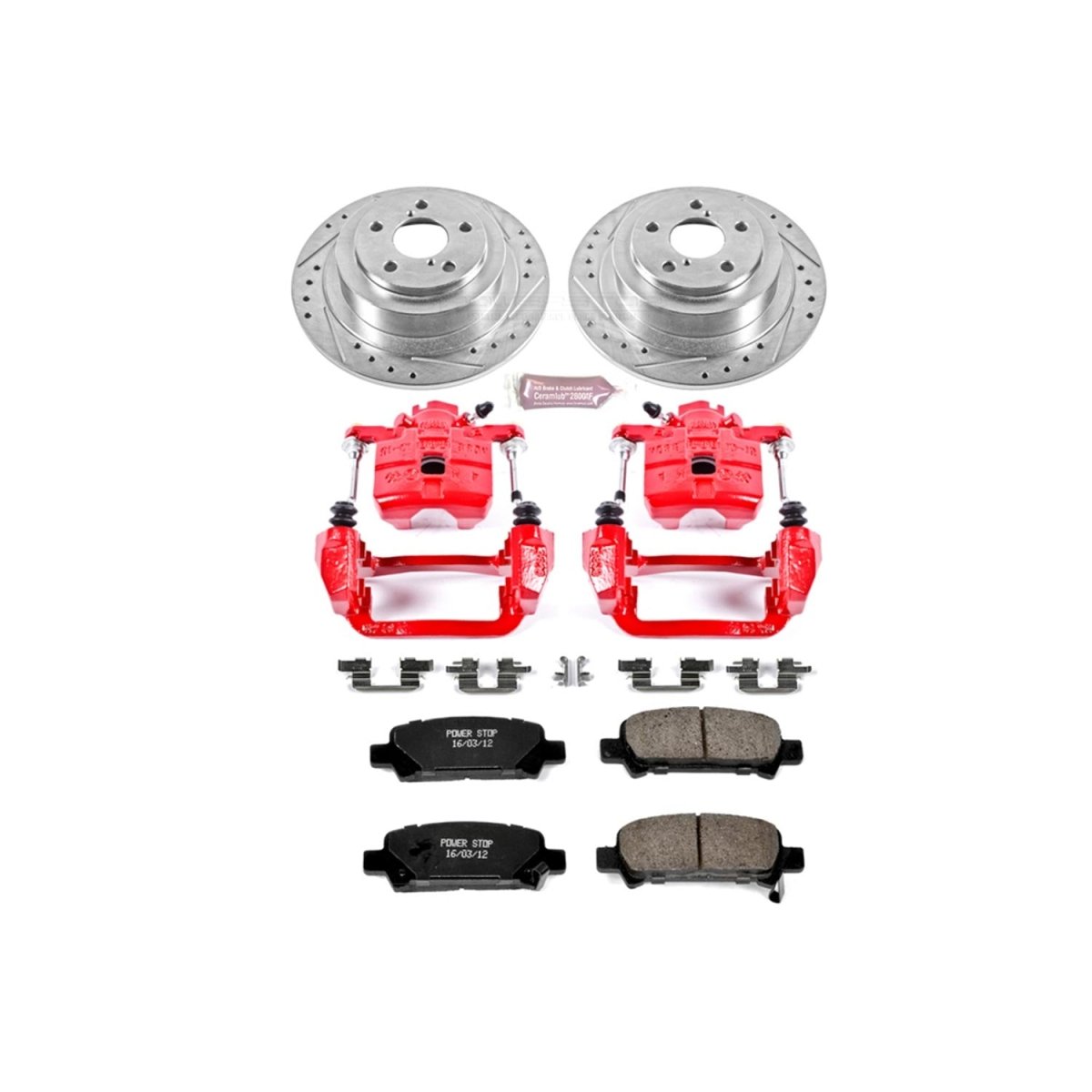 Power Stop Rear Z23 Evolution Sport Brake Kit w/ Calipers Subaru Baja 2003-2006 / Legacy GT 2002-2004 / Outback 2002-2004 | KC3124 - JDMuscleBrake KitspsbKC3124