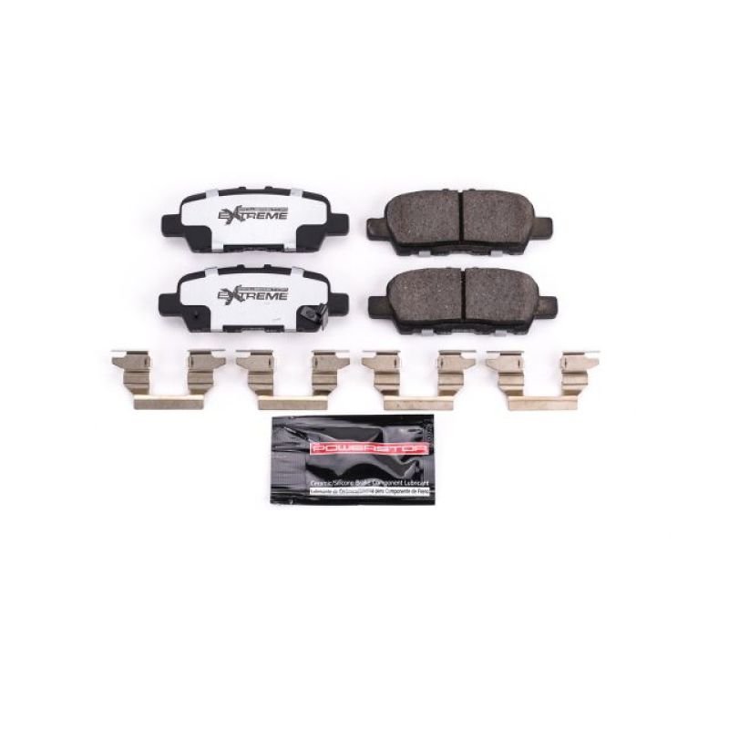 Power Stop Rear Z26 Extreme Street Brake Pads w/ Hardware Infiniti Q50 2018 - 21 / Q60 2018 - 21 / Q70 2018 - 2019 / Q70L 2018 - 2019 / QX60 2019 - 2020 / Nissan 370Z 2018 - 2020 / Leaf 2011 - 2020 / Maxima 2018 - 21 / Rogue 2014 - 2020 / Sentra 2019 | Z26 - 1393 - JDMuscleBrake PadspsbZ26-1393
