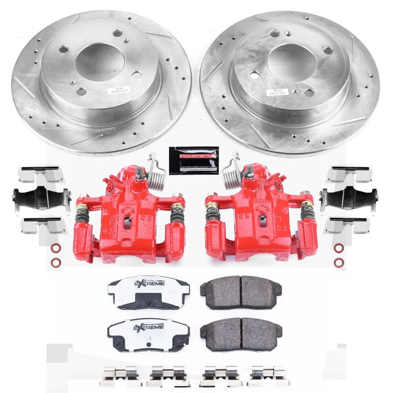 Power Stop Rear Z26 Street Brake Kit w/ Calipers Infiniti G20 2001 - 2002 / Nissan Sentra 2001 - 2006 | KC741 - 26 - JDMuscleBrake KitspsbKC741-26