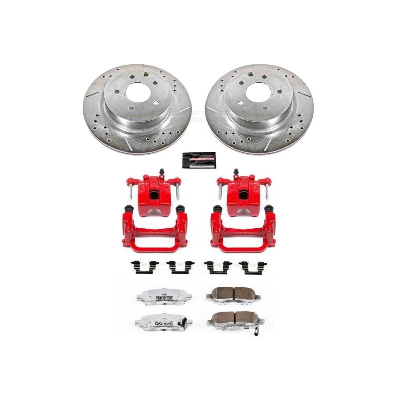 Power Stop Rear Z26 Street Brake Kit w/ Calipers Infiniti G35 2005 - 2008 / M35 2006 - 2009 / Nissan 350Z 2006 - 2009 / 370Z 2009 | KC179 - 26 - JDMuscleBrake KitspsbKC179-26