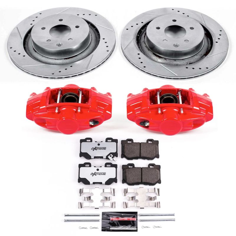 Power Stop Rear Z26 Street Brake Kit w/ Calipers Infiniti G37 2008 - 2013 / Q60 2014 - 2015 / Nissan 370Z 2009 - 2019 / 350Z 2009 | KC4732 - 26 - JDMuscleBrake KitspsbKC4732-26