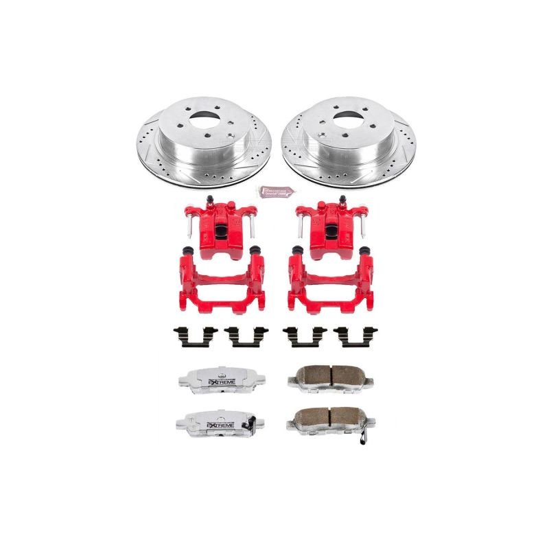 Power Stop Rear Z26 Street Brake Kit w/ Calipers Infiniti M37 2011 - 2013 / M35h 2012 - 2013 / Q50 2014 - 2017 / Q60 2017 / Nissan Murano 2009 - 21 / Pathfinder 2013 - 2019 / Quest 2011 - 2017 | KC2427A - 26 - JDMuscleBrake KitspsbKC2427A-26
