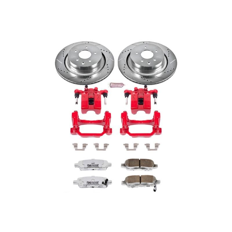 Power Stop Rear Z26 Street Kit w/ Calipers Infiniti G35 2007 - 2008 / G37 2008 - 2013 / Q60 2014 - 2015 | KC2986 - 26 - JDMuscleBrake KitspsbKC2986-26