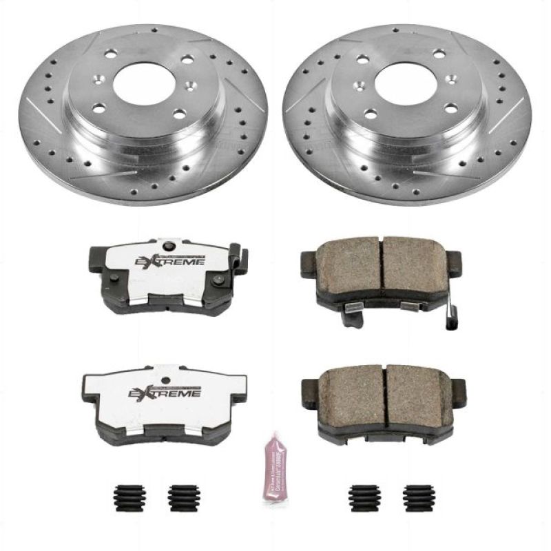 Power Stop Rear Z26 Street Warrior Brake Kit Honda Prelude 1992 - 1996 | K407 - 26 - JDMuscleBrake KitspsbK407-26