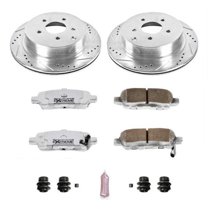 Power Stop Rear Z26 Street Warrior Brake Kit Infiniti FX35 2003 - 2012 / FX45 2003 - 2008 / M37 2011 - 2013 / M56 2011 - 2013 / Q50 2014 - 2017 / Q60 2017 / Q70L 15 - 2017 / Nissan Murano 2003 - 21 / Qest 2004 - 2017 / Pathfinder 2013 - 2019 | K2427 - 26 - JDMuscleBrake KitspsbK2427-26