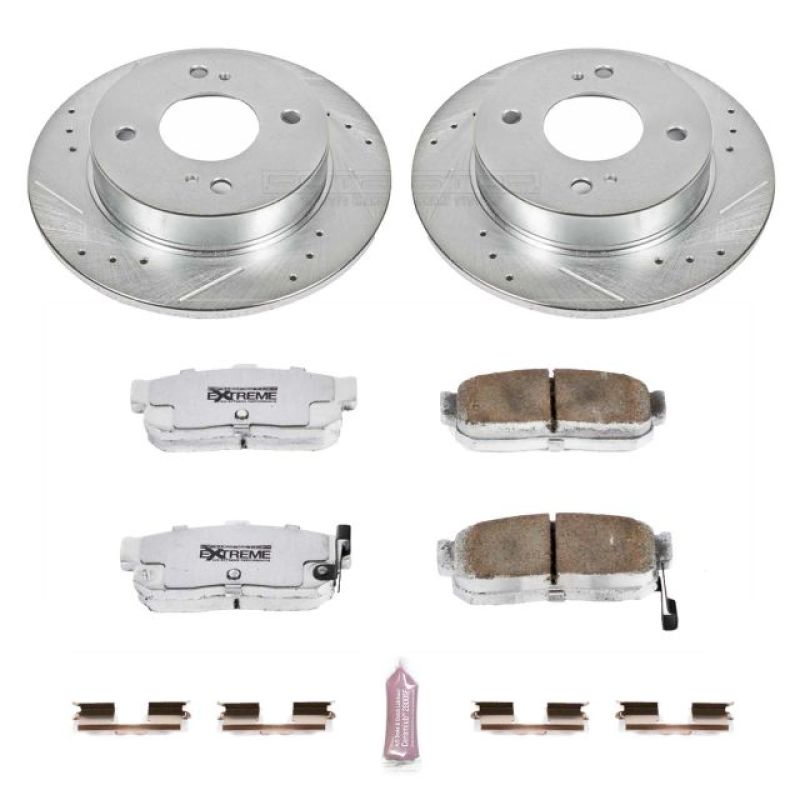 Power Stop Rear Z26 Street Warrior Brake Kit Infiniti G20 1991 - 2001 / Nissan Altima 1993 - 2001 / Sentra 2000 - 2001 | K740 - 26 - JDMuscleBrake KitspsbK740-26