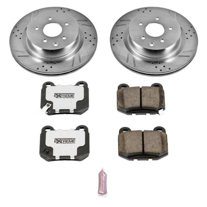 Power Stop Rear Z26 Street Warrior Brake Kit Infiniti G35 2003 - 2004 / Nissan 350Z 2003 - 2008 | K5303 - 26 - JDMuscleBrake KitspsbK5303-26
