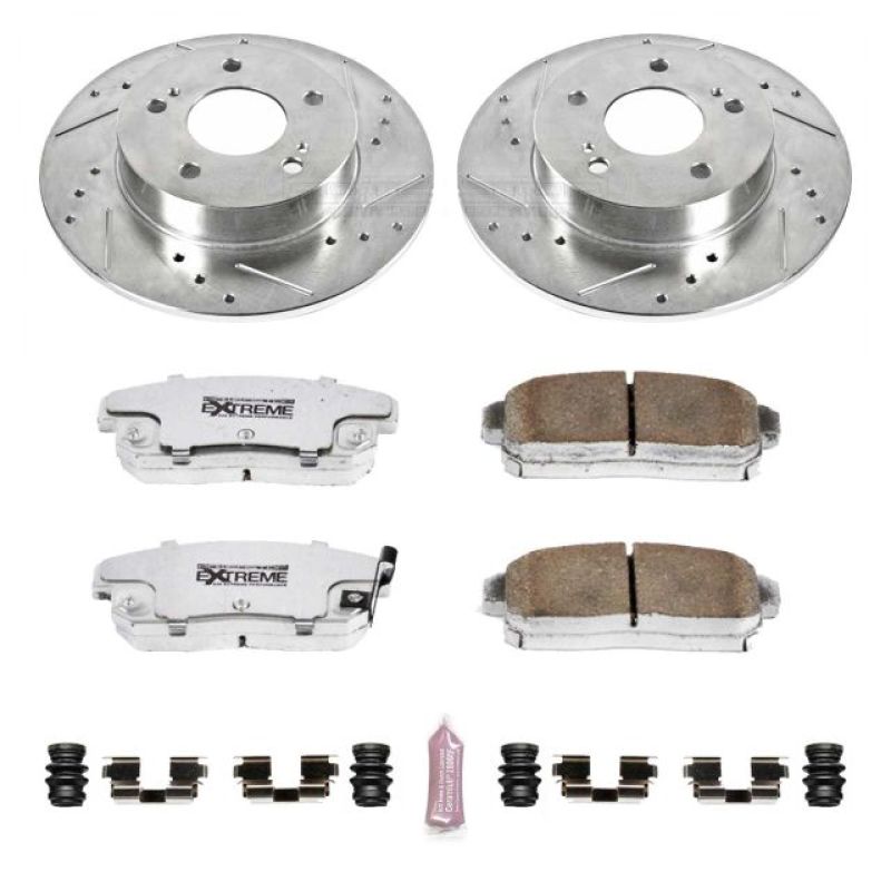 Power Stop Rear Z26 Street Warrior Brake Kit Infiniti I30 2001 / I35 2002 - 2004 / Nissan Maxima 2001 - 2003 | K1169 - 26 - JDMuscleBrake KitspsbK1169-26