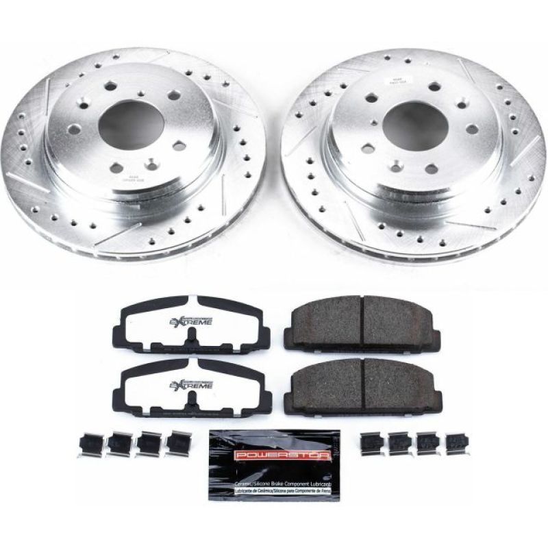 Power Stop Rear Z26 Street Warrior Brake Kit Mazda RX - 7 1986 - 1991 | K472 - 26 - JDMuscleBrake KitspsbK472-26