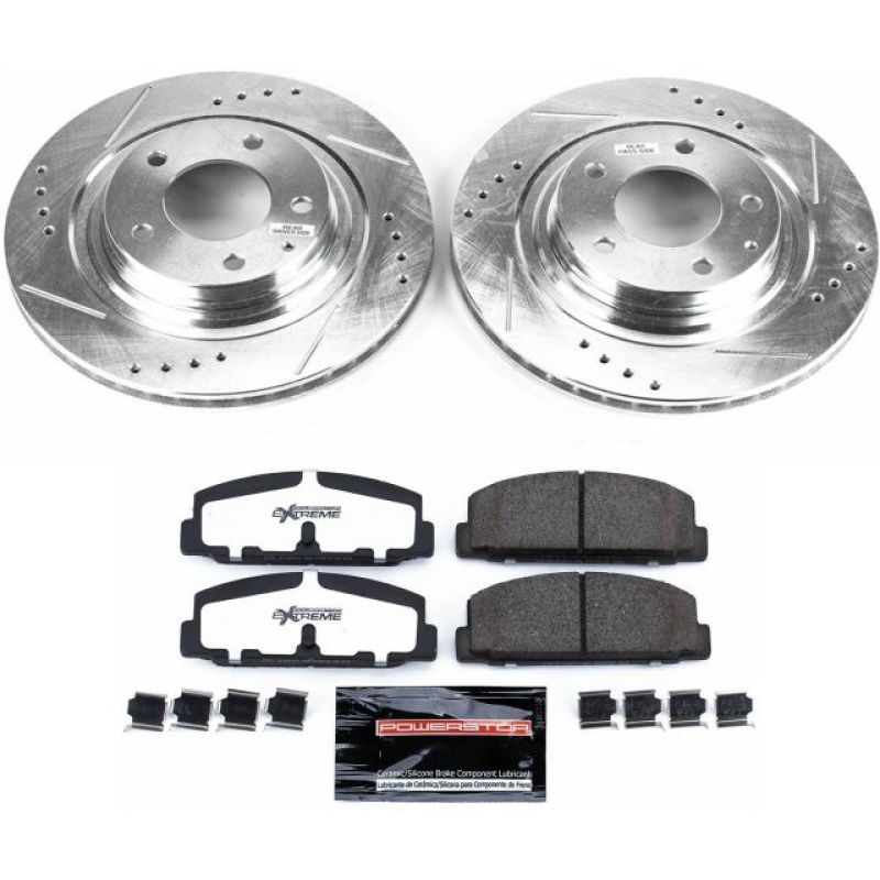 Power Stop Rear Z26 Street Warrior Brake Kit Mazda RX - 7 1993 - 1995 | K4835 - 26 - JDMuscleBrake KitspsbK4835-26