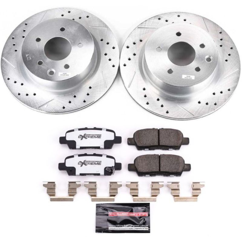 Power Stop Rear Z26 Street Warrior Brake Kit Nissan 370Z 2018 - 2019 / Maxima 2018 - 21 | K8062 - 26 - JDMuscleBrake KitspsbK8062-26
