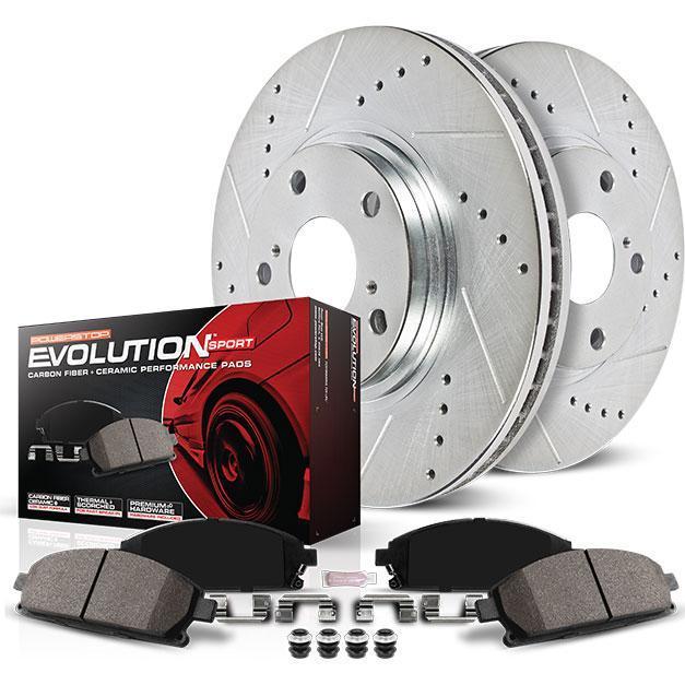 Power Stop Z23 Evolution Sport Brake Kit - Front | 2005-2017 Subaru STI (K131)-psbK131-K131-Brake Kits-Power Stop-JDMuscle