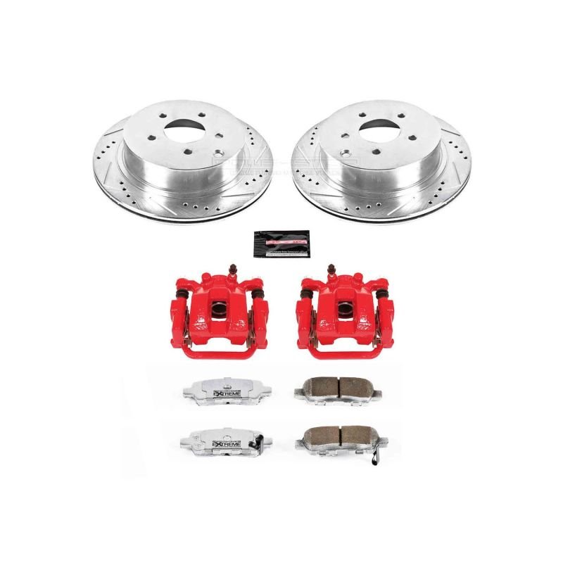 Power Stop Z26 Street Brake Kit With Calipers Rear Infiniti FX35 2003 - 2008 / FX45 2003 - 2008 | KC2427B - 26 - JDMuscleBrake KitspsbKC2427B-26