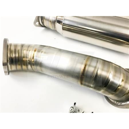 Private Label Mfg Power Driven Titanium Exhaust - Evo X 08-15 V2-PLM-EXH-TI-EVOX-V2-Cat Back Exhaust System-Private Label Mfg.-JDMuscle