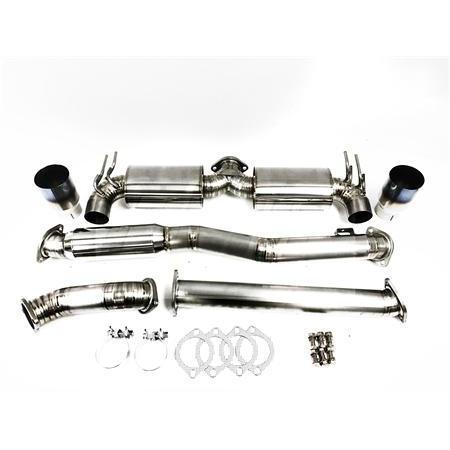 Private Label Mfg Power Driven Titanium Exhaust - Evo X 08-15 V2-PLM-EXH-TI-EVOX-V2-Cat Back Exhaust System-Private Label Mfg.-JDMuscle