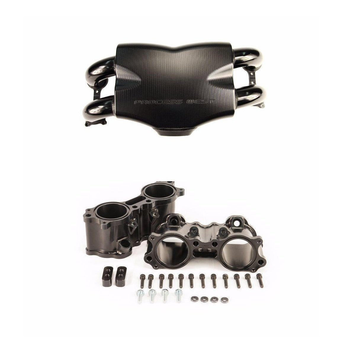 Process West Street Version Black Intake Manifold and Tumbler Deletes Kit Subaru WRX 2008-2014-PRW-PWWRXIMTGVB-Intake Manifolds-Process West-JDMuscle