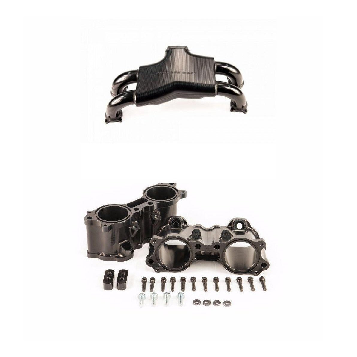 Process West Track Version (Reverse Manifold) Black Intake Manifold and Tumbler Deletes Kit Subaru WRX 2008-2014-PRW-PWWRXRIMTGVB-Intake Manifolds-Process West-JDMuscle