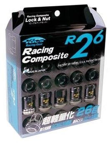 Project Kics 12X1.25 Black R26 Lug Nuts - 16+4 | 32875 - JDMuscleLug Nutspjk32875